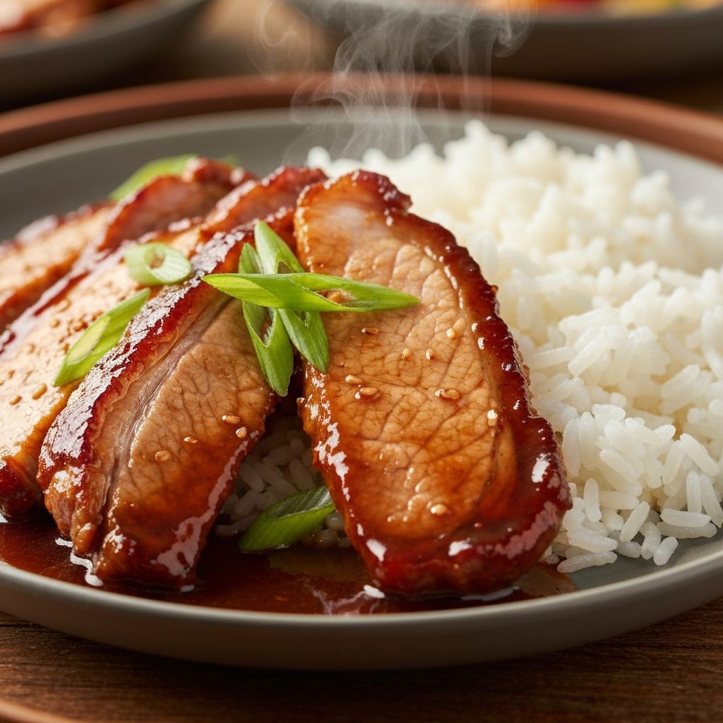 Свинина в соусе терияки с рисом